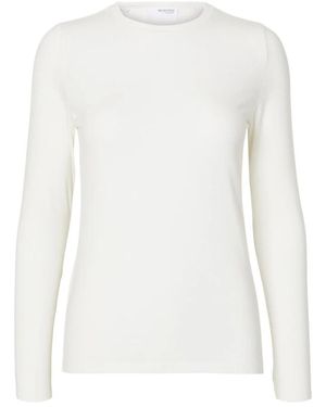 SELECTED Long Sleeve Top - Wit
