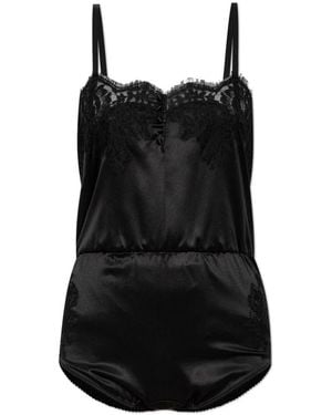 Dolce & Gabbana Zijden Bodysuit - Zwart