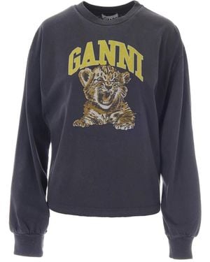 Ganni Sweatshirts - Blue