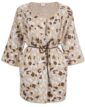 Pinko Truien & Vesten ,Katoen Big Square Jas - Naturel