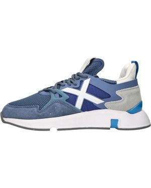 Munich Schoenen ,Blauw ,Leer Clik Sneaker