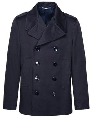 Dolce & Gabbana Double-Breasted Coats - Blue