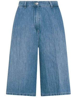 Seventy Korte Broeken ,Blauw ,Denim Bermuda