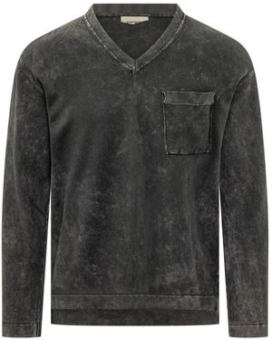 ATOMOFACTORY V-Neck Knitwear - Gris
