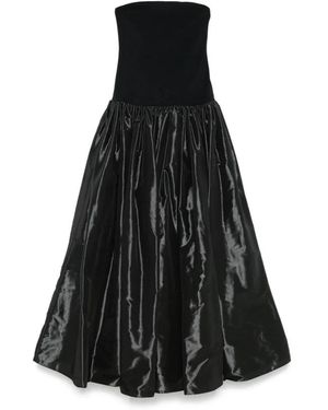 Coperni Strapless Princess Dress Side Pockets - Black