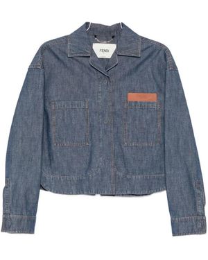 Fendi Chambray Jas - Blauw