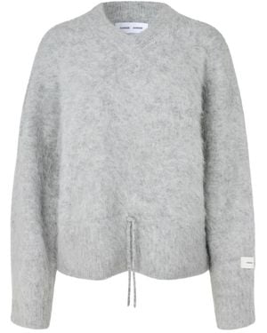 Samsøe & Samsøe V-Neck Knitwear - Gris