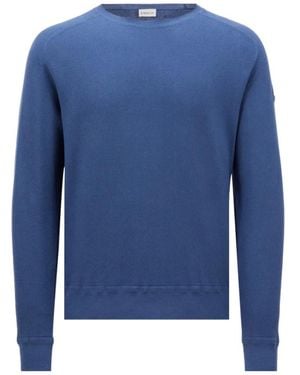 Moncler Round-Neck Knitwear - Bleu