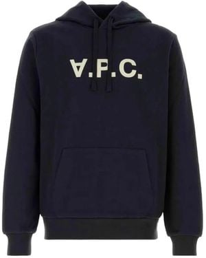 A.P.C. Hoodies & Sweatvesten ,Blauw ,Katoen Standard Grand Vpc Hoodie