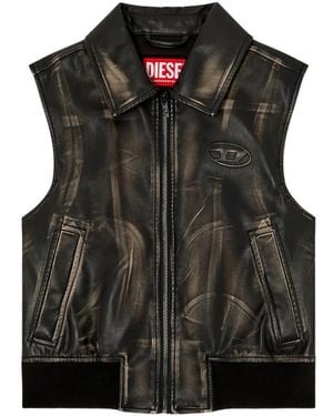 DIESEL Jassen ,Zwart ,Leer G-Inko Giacca
