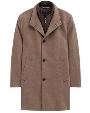 Bugatti Single-Breasted Coats - Brown