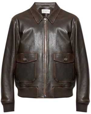 Officine Generale Leather Jackets - Nero