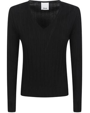 Allude V-Neck Strickware - Schwarz