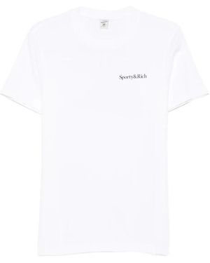 Sporty & Rich Retro Sporty Health Is Wealth T-Shirt - Weiß