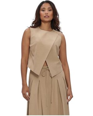 Y.A.S Jassen ,Polyester Yascamia Waistcoat - Bruin