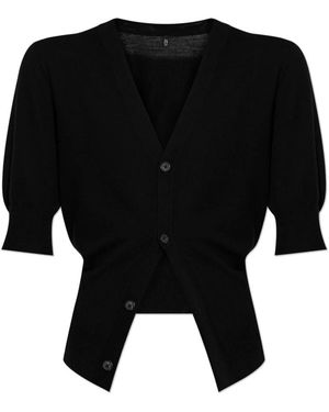 R13 Truien & Vesten ,Zwart ,Wol Wollen Vest Met Korte Mouwen
