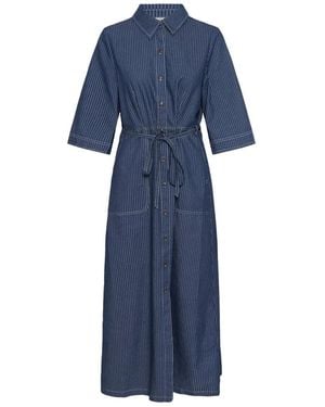 Cream Shirt Dresses - Azul