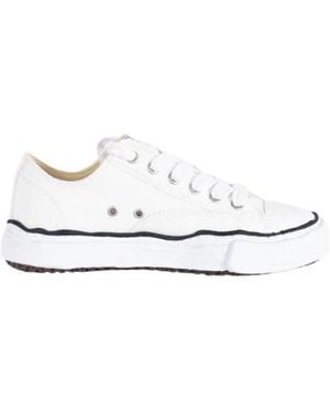 Maison Mihara Yasuhiro Schoenen ,Wit ,Katoen Canvas Sneakers Met Rubberen Zool