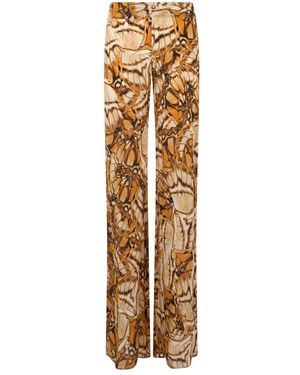 Alberta Ferretti Wide Trousers - Metallic