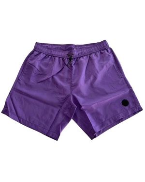 Trussardi Lila Strandkleidung Badehose Mit Logo