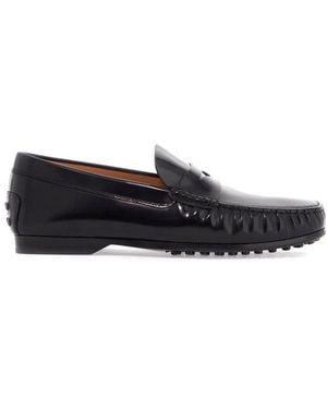 Tod's Elegante Kalbsleder-Loafer Mit Gummisohle - Blau