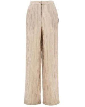 Emporio Armani Wide Trousers - Natural