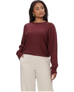 Minus Truien & Vesten ,Rood ,Leer Msdana Metallic Bat Sleeve Pullover