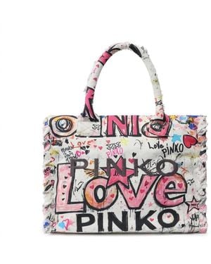 Pinko Tote Bags - White