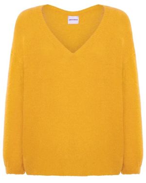 American Dreams V-Neck Knitwear - Jaune