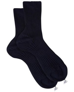 SCAROSSO Blaue Baumwollknöchelsocken