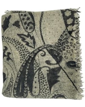 Altea Accessoires ,Veelkleurig ,Kasjmier Paisley Kasjmier Sjaal - Groen