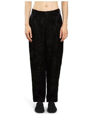 Uma Wang Straight Trousers - Zwart