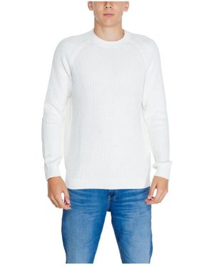 Calvin Klein Round-Neck Knitwear - Bianco