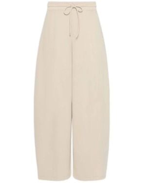 Max Mara Broeken ,Nylon Wijde Broek - Naturel