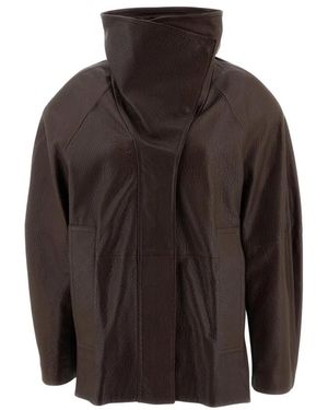 Sportmax Leather Jackets - Marrón