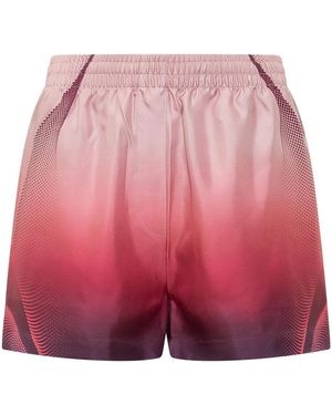 CASABLANCA Fitness ,Veelkleurig ,Leer Silk Shorts - Rood