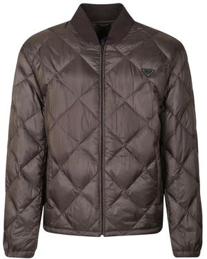 Prada Jassen ,Bruin ,Polyester Piumino Jas