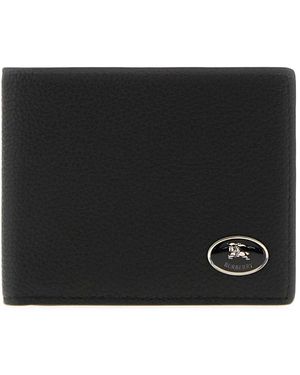 Burberry Logo Plaque Bifold Portemonnee - Zwart