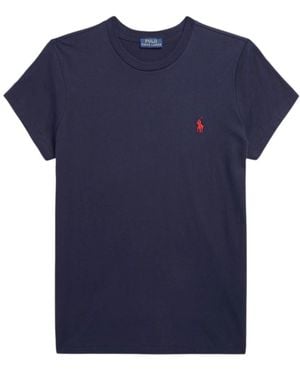 Ralph Lauren Tops ,Blauw ,Katoen Cotton Jersey Crewneck Tee