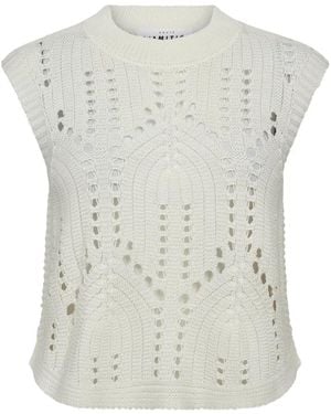 Haute L'Amitié Off- Point Gebreid Vest - Grijs