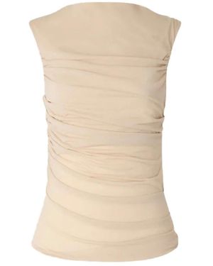 Soeur Sleeveless Tops - Natural