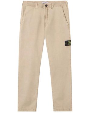 Stone Island Straight Trousers - Natural