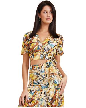 Marciano Overhemden ,Geel ,Polyester Golden Wing Top