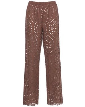MC2 Saint Barth Wide Trousers - Brown