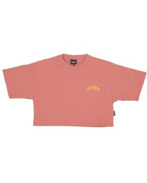 Propaganda Jaguar Triangle Croptop Tee Clay - Pink