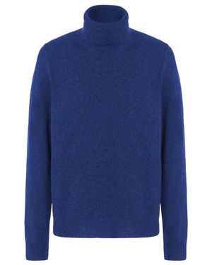 Malo Trui Met Coltrui Van Wol En Kasjmier - Blauw