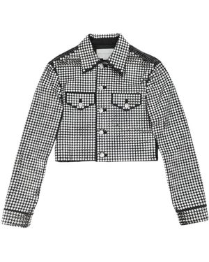 Stella McCartney Schwarze Denim Spiegeljacke - Grau