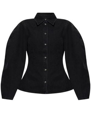 ROTATE BIRGER CHRISTENSEN Denim Shirts - Negro