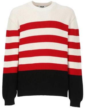 MSGM Round-Neck Knitwear - Rouge