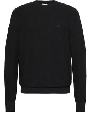 Calvin Klein Strukturierter Strickpullover - Schwarz